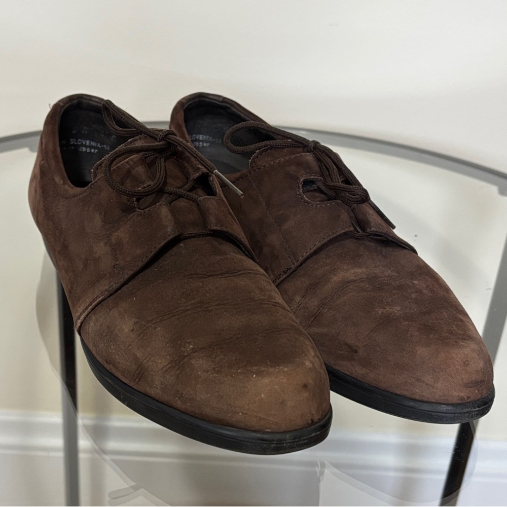 Rockport Women’s Dark Brown Suede Derby Oxfords Flats
